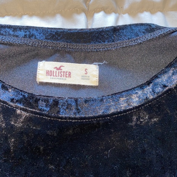 Crushed velvet crop top - Picture 2 of 3